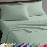 California Design Den deep-pocket queen top sheet showing generous width and soft sateen feel