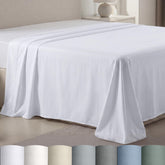 California Design Den king flat sheet hem detail with durable 4-inch hem