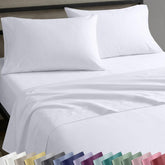 California Design Den twin XL top sheet with soft sateen finish ideal for easy bed making.