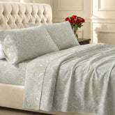 California Design Den paisley beige print sheets add classic elegance to your bed.