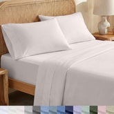 California Design Den queen flat sheet with crisp percale for breathable comfort