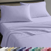 California Design Den queen lavender sheet set with deep pockets for secure fit.