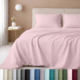 California Design Den flat-sheet close-up shows sateen finish and smooth texture.