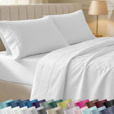 California Design Den king flat sheet in soft cotton with smooth finish for nightly comfort