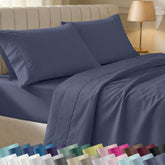 California Design Den Soft 100% Cotton King Sheet Set close-up of smooth sateen weave for comfort