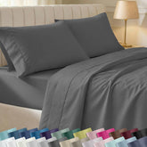 California Design Den soft 100% cotton queen sheets in satin weave offer silky, breathable comfort.