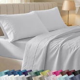 California Design Den soft cotton flat sheet in silver for silky, breathable comfort