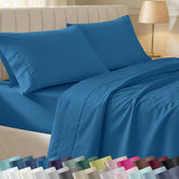 California Design Den soft queen flat sheet with silky sateen finish for smooth bedtime comfort.