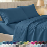 California Design Den soft queen sheets fabric closeup showing silky sateen texture and smooth hand