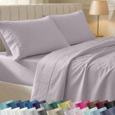 California Design Den soft queen sheets close-up of sateen finish for smooth skin