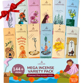 Calmveda Mega Pack incense sticks with 12 aromas for versatile home ambiance