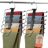Campior 6-layer pants hanger with open-ended design for easy outfit changes