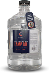 Candle Charisma liquid paraffin oil in a 1-gallon bottle with handle for easy pouring.