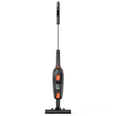 Candy corded stick vacuum on hard floors delivering strong suction for daily cleaning