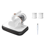 Candy Mattress Vacuum Cleaner UV sanitizing on a bed with fresh linens