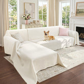 CAPALOCA sectional chenille couch cover protects upholstery with a soft feel.