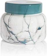Capri Blue Modern Marble Jar Candle with Volcano scent for vibrant home ambiance