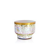 Capri Blue Volcano Mercury Iridescent inverted jar candle enhances decor with a vibrant finish and citrus aroma.