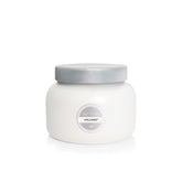 Capri Blue Volcano oversized jar 28oz in white glass, ideal for enduring home fragrance.
