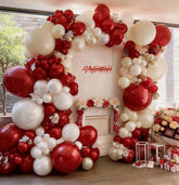 Captank red and white balloon garland arch kit ready for party decor