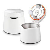 Carepod One stainless steel humidifier in living room for large-room comfort