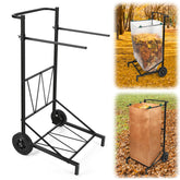 CAROD Trash Bag Holder with wheels enables easy yard cleanup and mobility.