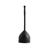 Casabella toilet plunger with extended flange for a strong seal against clogs