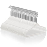 Casafield velvet baby hanger set with 11inch size for compact infant closets.