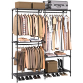 Casamaya clothes rack 54-3-inch front view showing roomy hanging for outfits