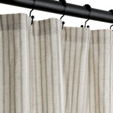 CasaTena farmhouse striped shower curtain in sage adds rustic style to bathrooms