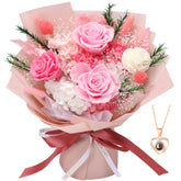 Casaido preserved pink roses bouquet, a long-lasting keepsake for gifting