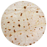 CASOFU burrito tortilla blanket beige draped on sofa for cozy warmth and humor.