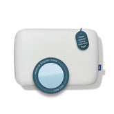 Casper Essential cooling foam pillow cover close-up shows breathable fabric