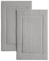 Casual Living grey cotton bath mat front view, plush and absorbent for daily use.