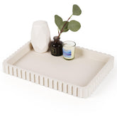 Cathyeen concrete tray top view highlights minimalist design and sturdy base.