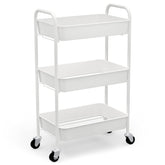 CAXXA 3-tier rolling storage cart demonstrates compact, versatile storage solution.