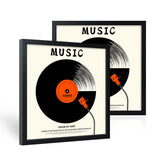 ccdcc vinyl-frame front view shows a sleek black wood finish for 12x12 LP covers.