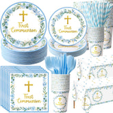 Ceenna first communion plates 9in for sturdy, reliable serving at sacred celebrations.