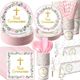 Ceenna God Bless plates 9-inch for elegant baptism table settings