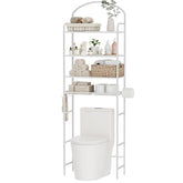 Cerlyunzan four-tier over-toilet storage keeps towels neatly organized
