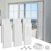 Cestluck universal vent kit extended-length for large windows ensures secure exhaust.