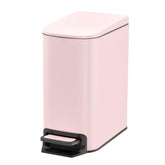 Cesun small bathroom trash can with pink lid fits tight spaces and keeps waste neatly hidden