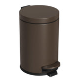 Cesun small brown trash can with pedal lid for compact spaces