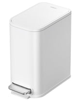 Cesun small trash can with soft-close white lid for quiet use.