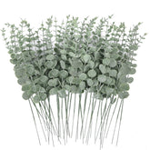 CEWOR artificial eucalyptus stems with gray-green leaves for elegant centerpieces