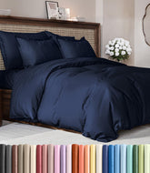 CGK Unlimited duvet cover full size 80x90 navy, soft and breathable for a restful night