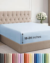 CGK Unlimited extra-deep pocket king fitted sheet for secure fit on tall mattresses