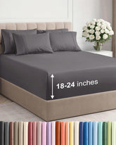 CGK Unlimited extra-deep king flat sheet with breathable, cooling fabric for all-season comfort.