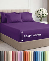 CGK Unlimited extra deep queen flat sheet demonstrates breathable weave for cool, comfortable sleep.