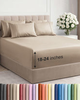 CGK Unlimited Extra Deep Queen Sheet Set fabric close-up highlighting ultra-soft microfiber